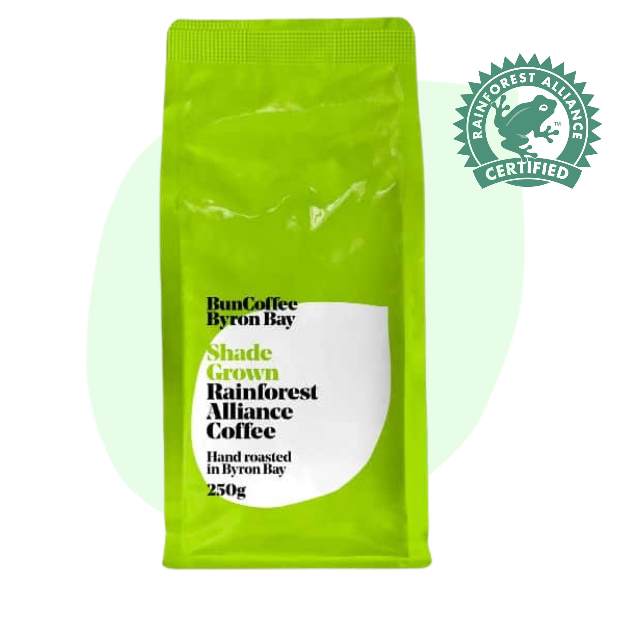 100% Shade Grown Rainforest Coffee