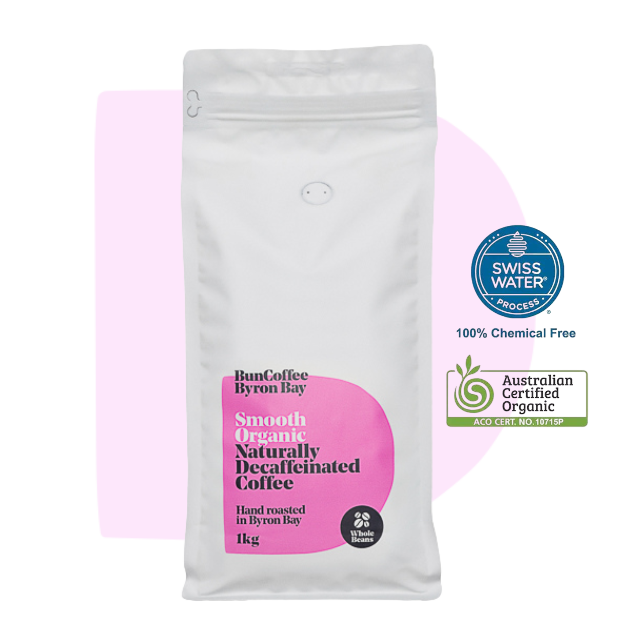 Smooth Organic Naturally Decaffeinated Coffee